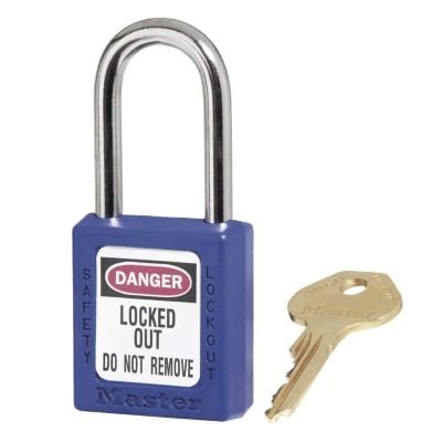 Master Lock 0410BLU Safety Lockout Padlock - Blue