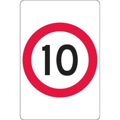 PROSAFE Traffic Sign - 10km/h - Metal - 450mm x 600mm
