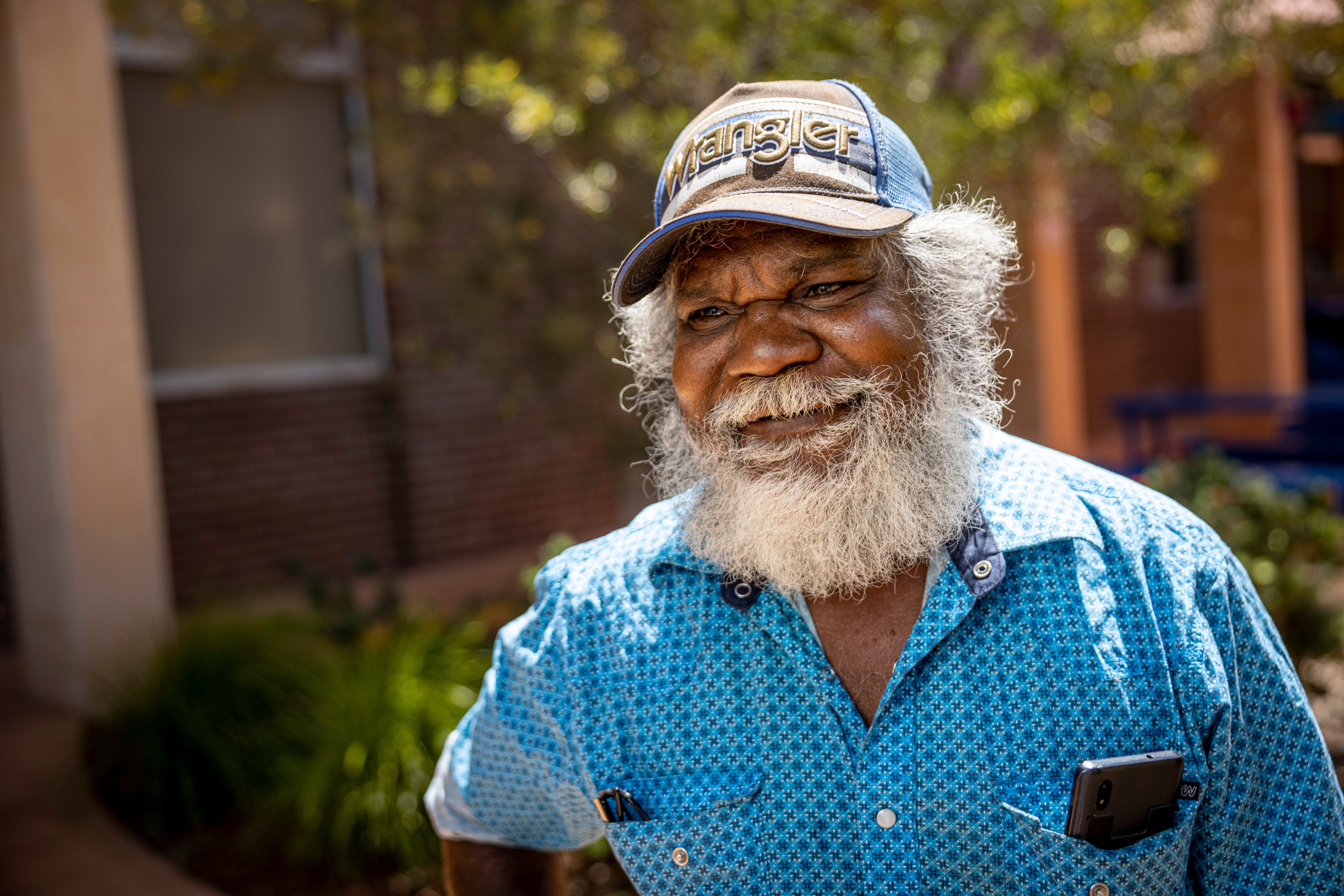 Jeffrey travelled five hours from Tennant Creek to Alice Springs Hospital for surgery at an Eye Intensive supported by The Fred Hollows Foundation 