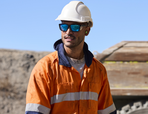 STKS Safety Glasses Level Up with Cobalt Mirror Lenses