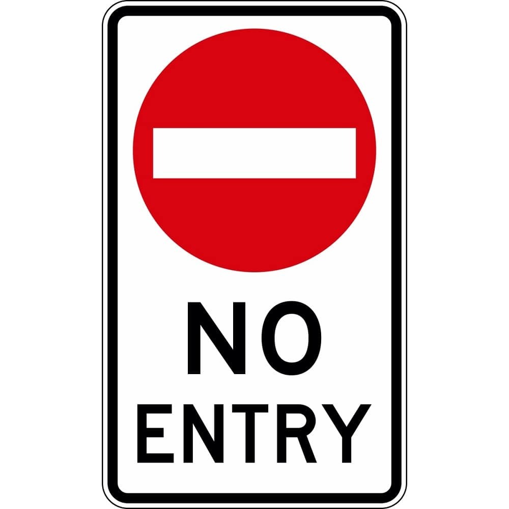 BLACKWOODS SIGNAGE No Entry Traffic Safety Sign