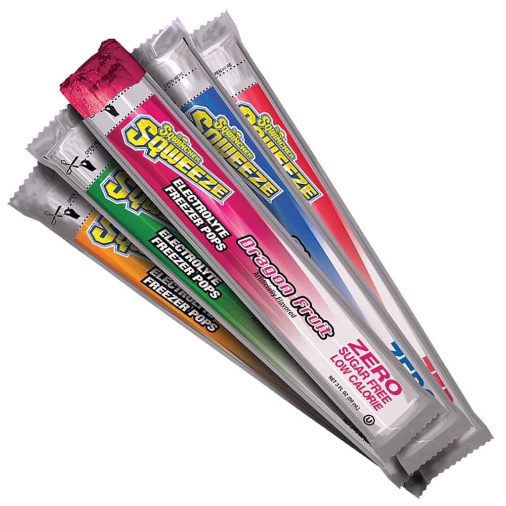Sqwincher Sqweeze Pops Zero Sugar - Assorted Flavours - Pack of 10