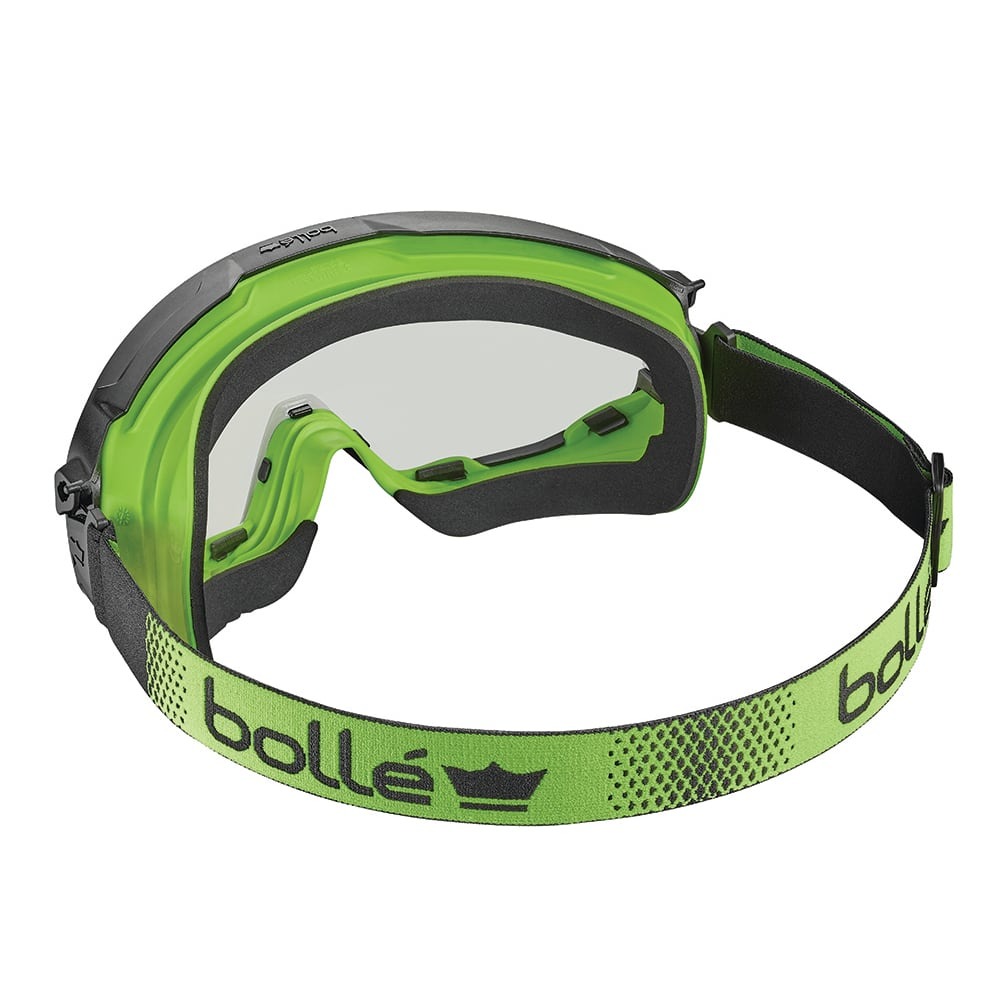 Bolle UNIVERSAL GOGGLE PC UNIVGN15W Safety Goggles - With Foam - Black/Yellow Frame - Sealed Frame - Anti-Fog/Anti-Scratch Coating - With Foam - Clear Lens