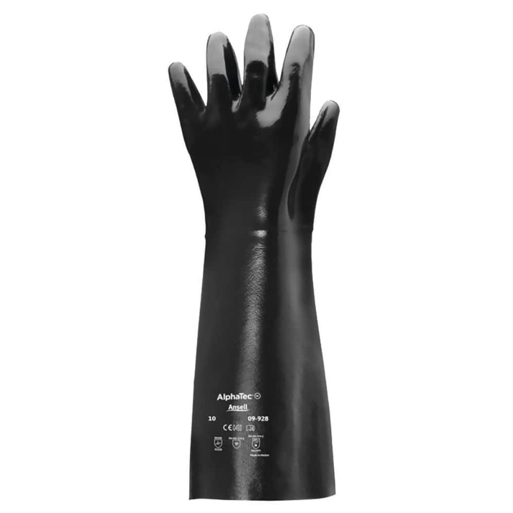 Ansell AlphaTec® 09-928 Chemical & Liquid Resistant Gloves - Neoprene - 450mm Gauntlet - Supported - Smooth - Latex Free - Black - XL
