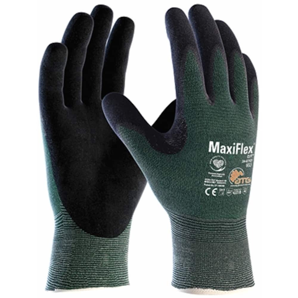 ATG MaxiFlex® Cut 42-8743 (34-8743) Cut Resistant Gloves - AD-APT 65% - Cut B - UHMWPE Liner - Nitrile Foam Palm Coat - T/screen - Silicone Free - Green/Black - 6