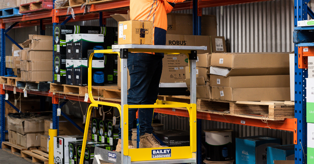 Moveable, scalable, safe height access from Bailey Ladders