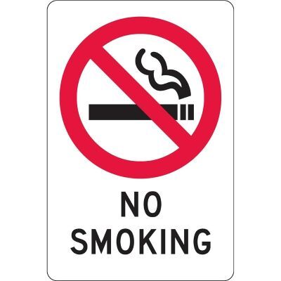 PROSAFE Prohibition Sign - No Smoking - Polypropylene - 450mm x 600mm