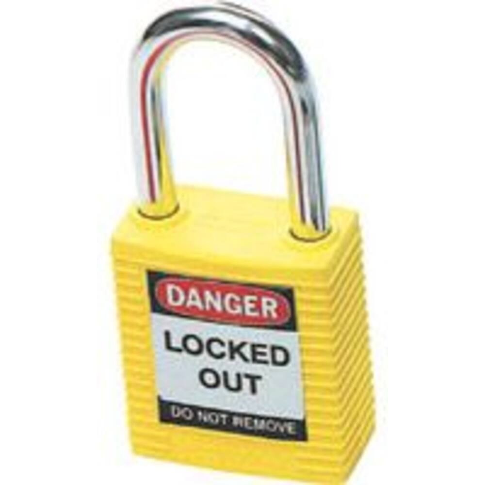 Brady Padlock - Safety - Keyed Different - Yellow - 38mm