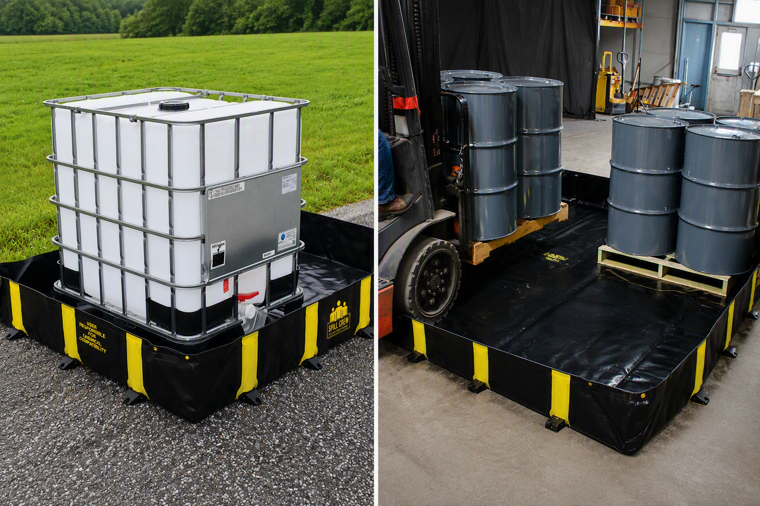 Reducing the spill risk with collapsible bunding