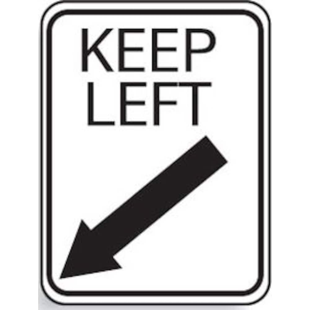 BLACKWOODS SIGNAGE Keep Left Safety Sign