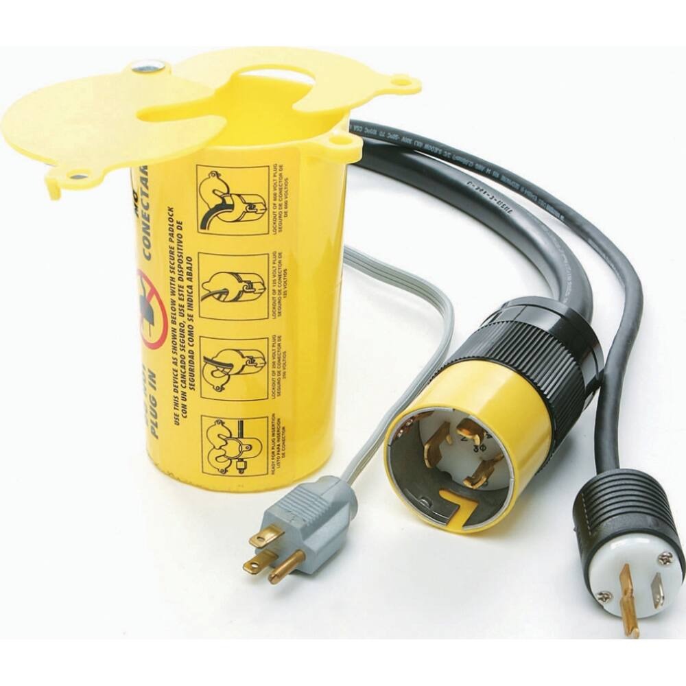 BRADY Electrical Plug Lockout - 3-in-1 Yellow Fits 76mm Diameter Plugs