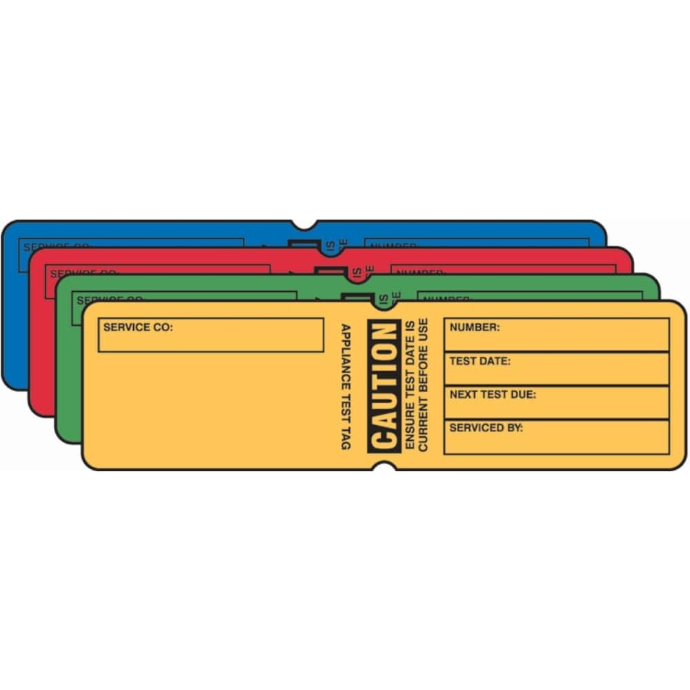 Brady AT104AP Appliance Test Tag - 32x110mm - Blue - Pack of 100